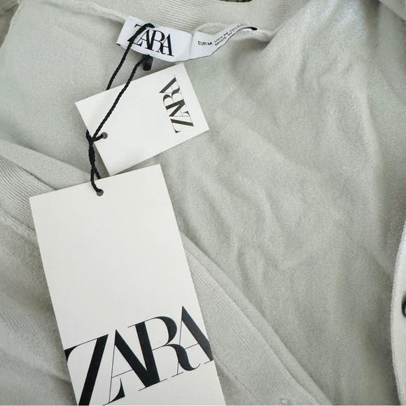 Zara light gray knit gray vest NWT - Picture 5 of 5